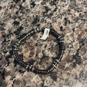 Marlyn Schiff Gun Metal Flat
Round Metal Bracelet NWT